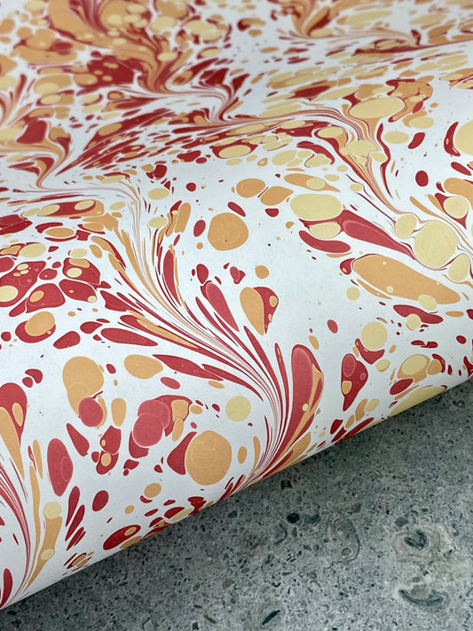 Full Sheet Hand-Marbled Paper P127