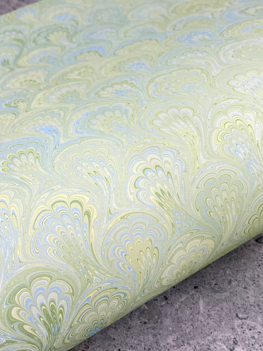 Half-Sheet Hand-Marbled Paper P095H