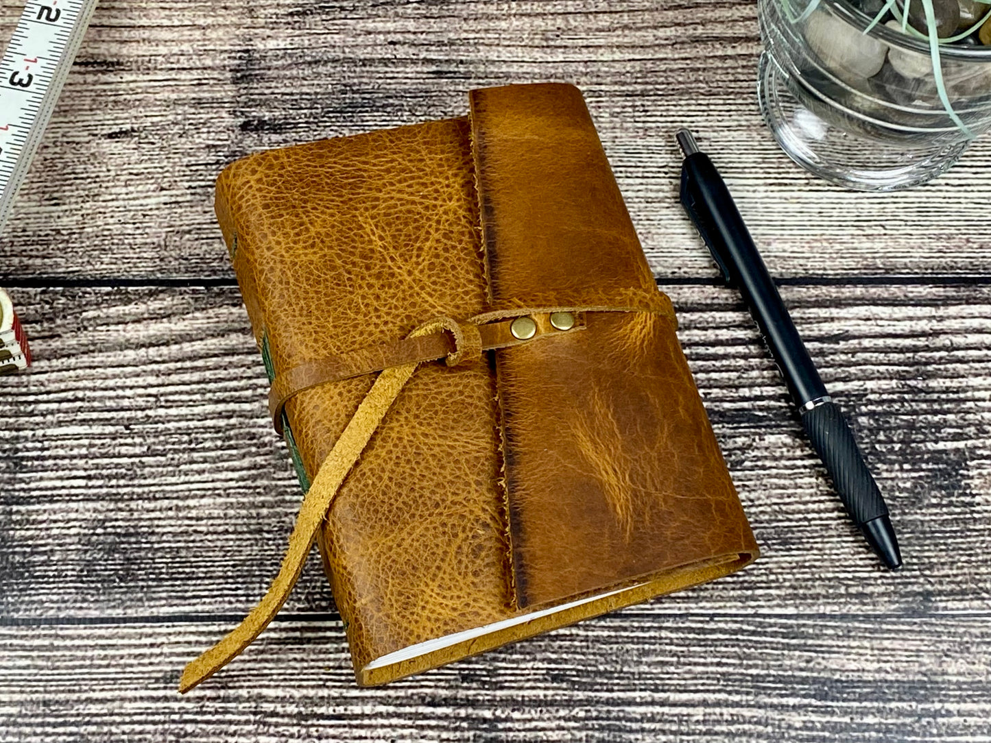 Small Journal - Saddle  Bison Leather