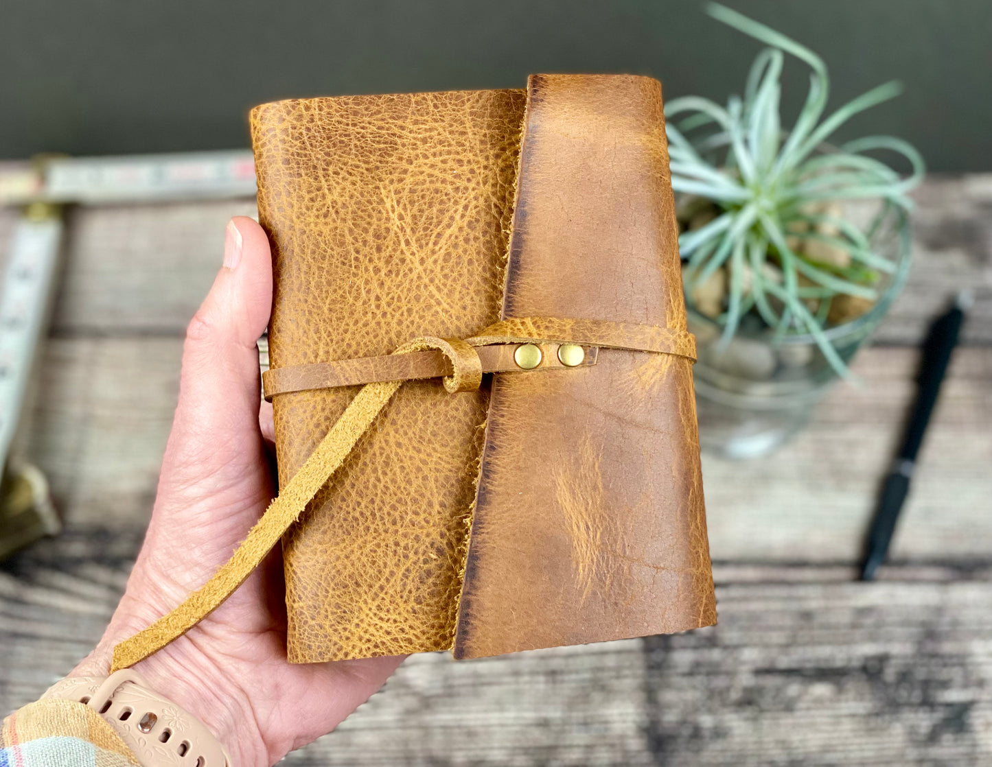 Small Journal - Saddle  Bison Leather