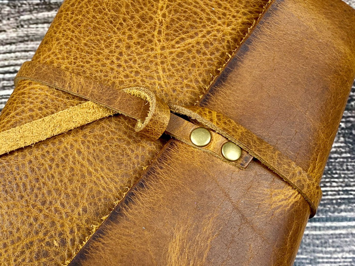 Small Journal - Saddle  Bison Leather