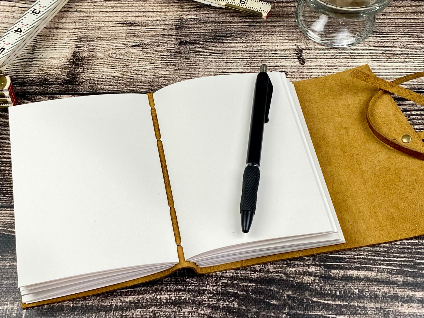 Small Journal - Saddle  Bison Leather