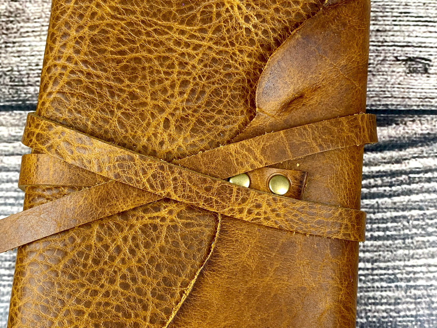 Small Journal - Saddle  Bison Leather