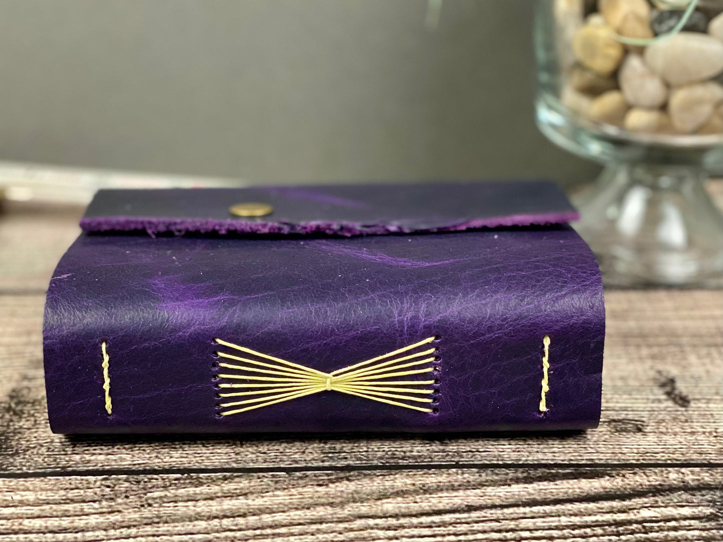 Small Journal - Grape Bison Leather