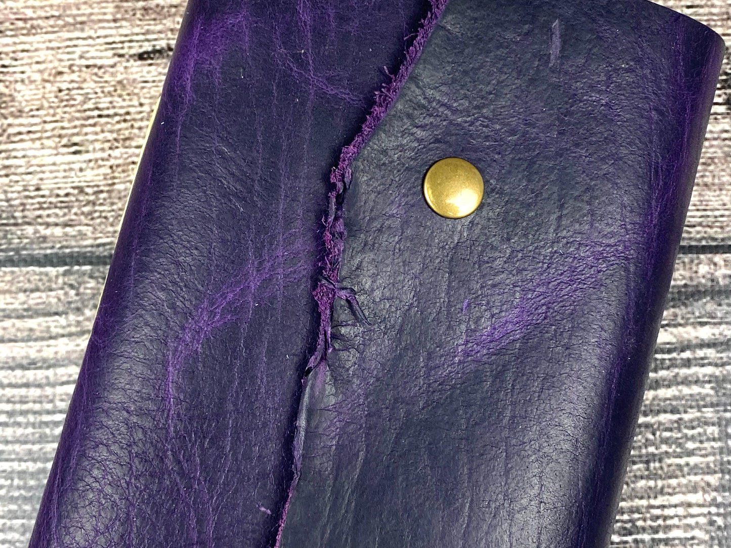 Small Journal - Grape Bison Leather