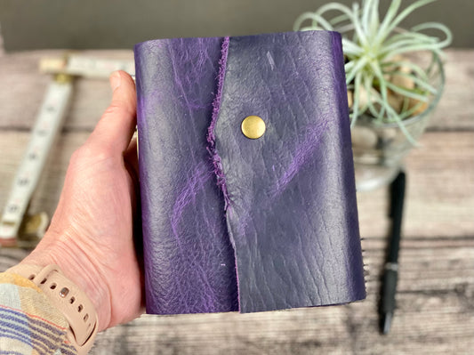 Small Journal - Grape Bison Leather