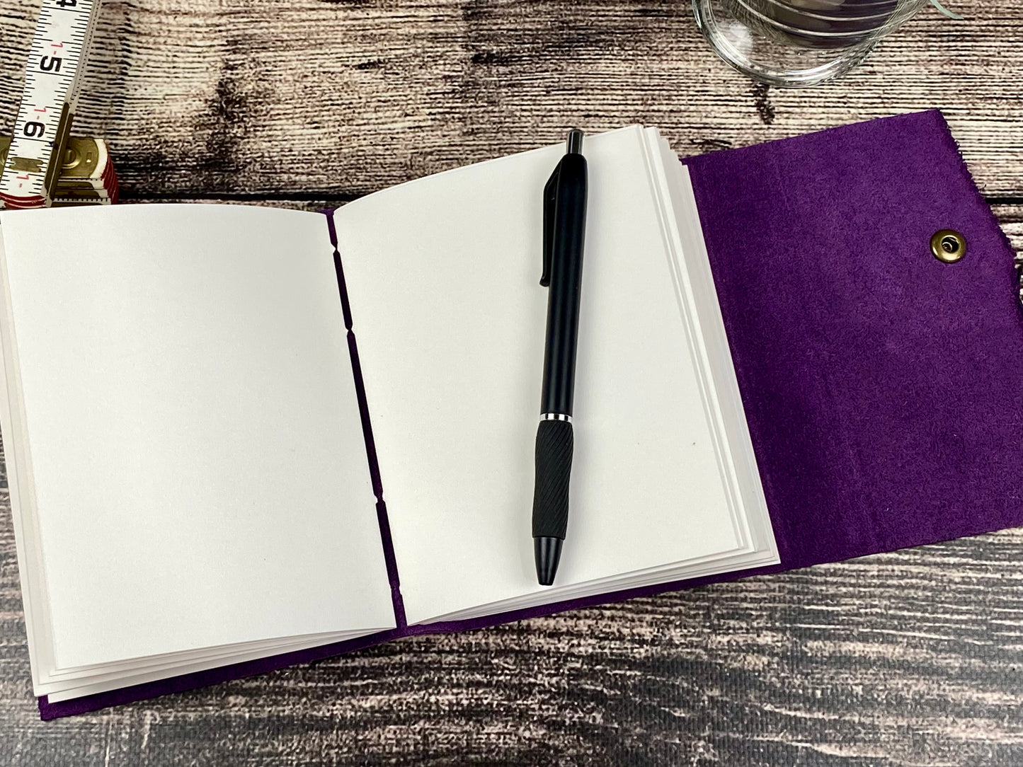 Small Journal - Grape Bison Leather