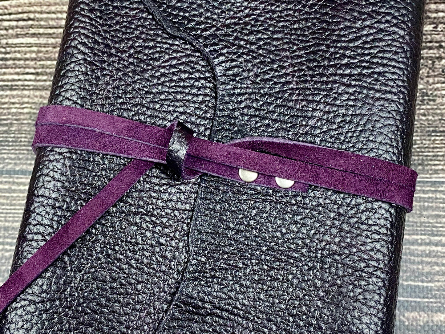 5x7 Lined Journal - Blackberry Leather
