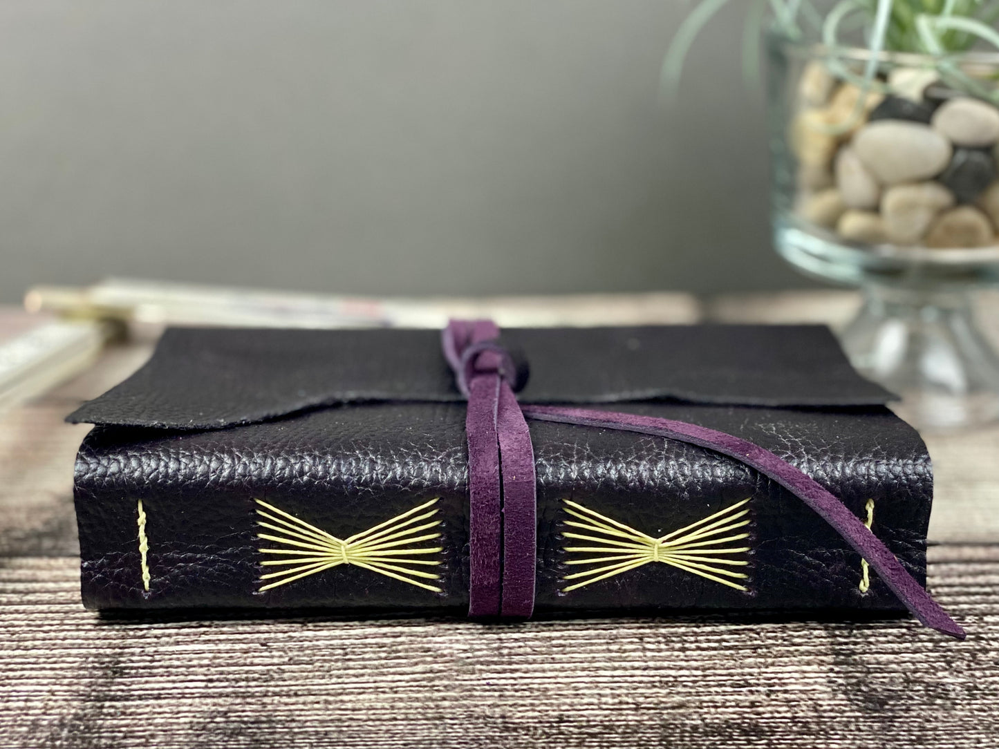 5x7 Lined Journal - Blackberry Leather