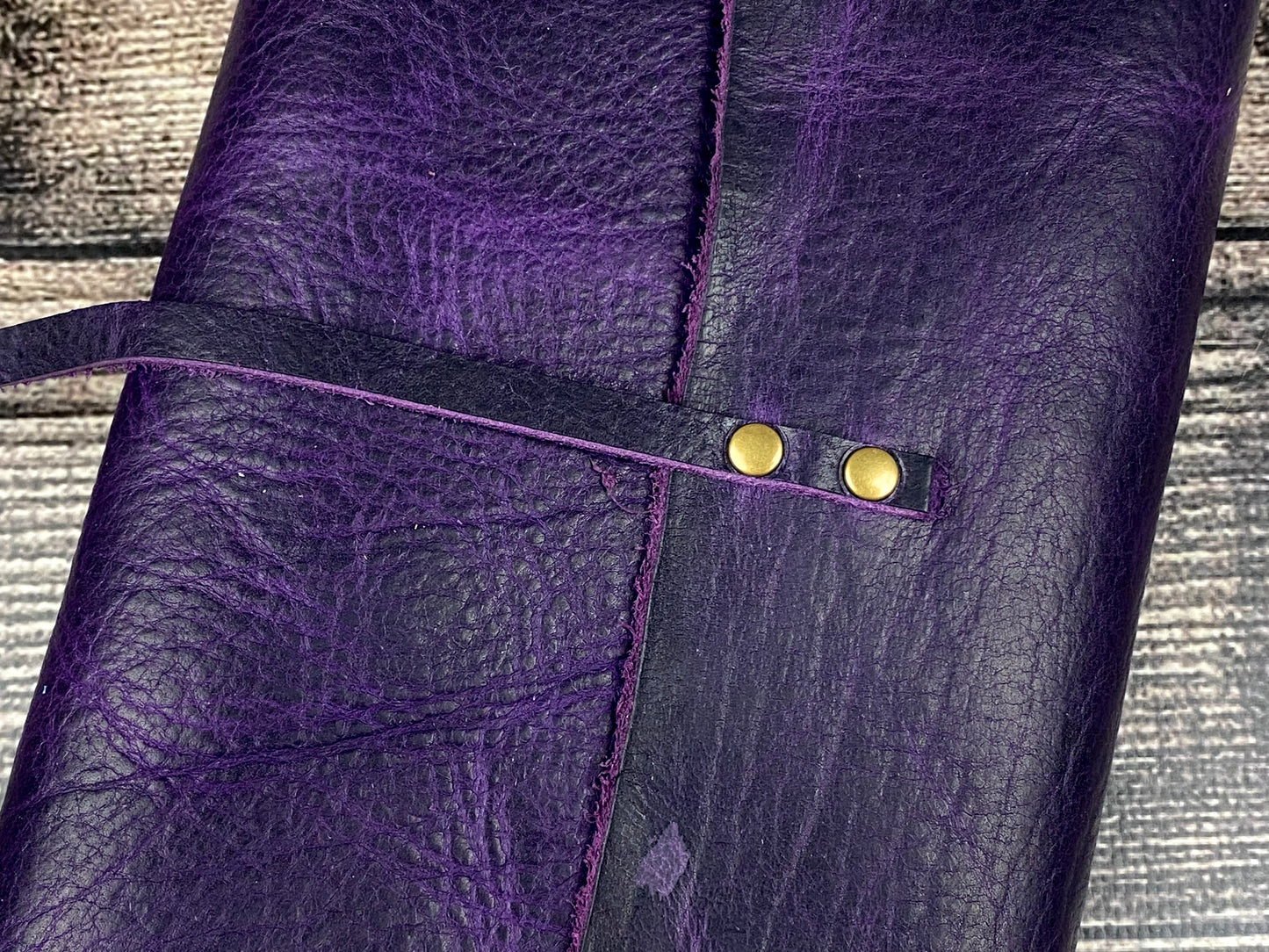 5x7 Lined Journal - Grape Bison Leather