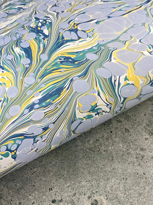 Half-Sheet Hand-Marbled Paper P174H