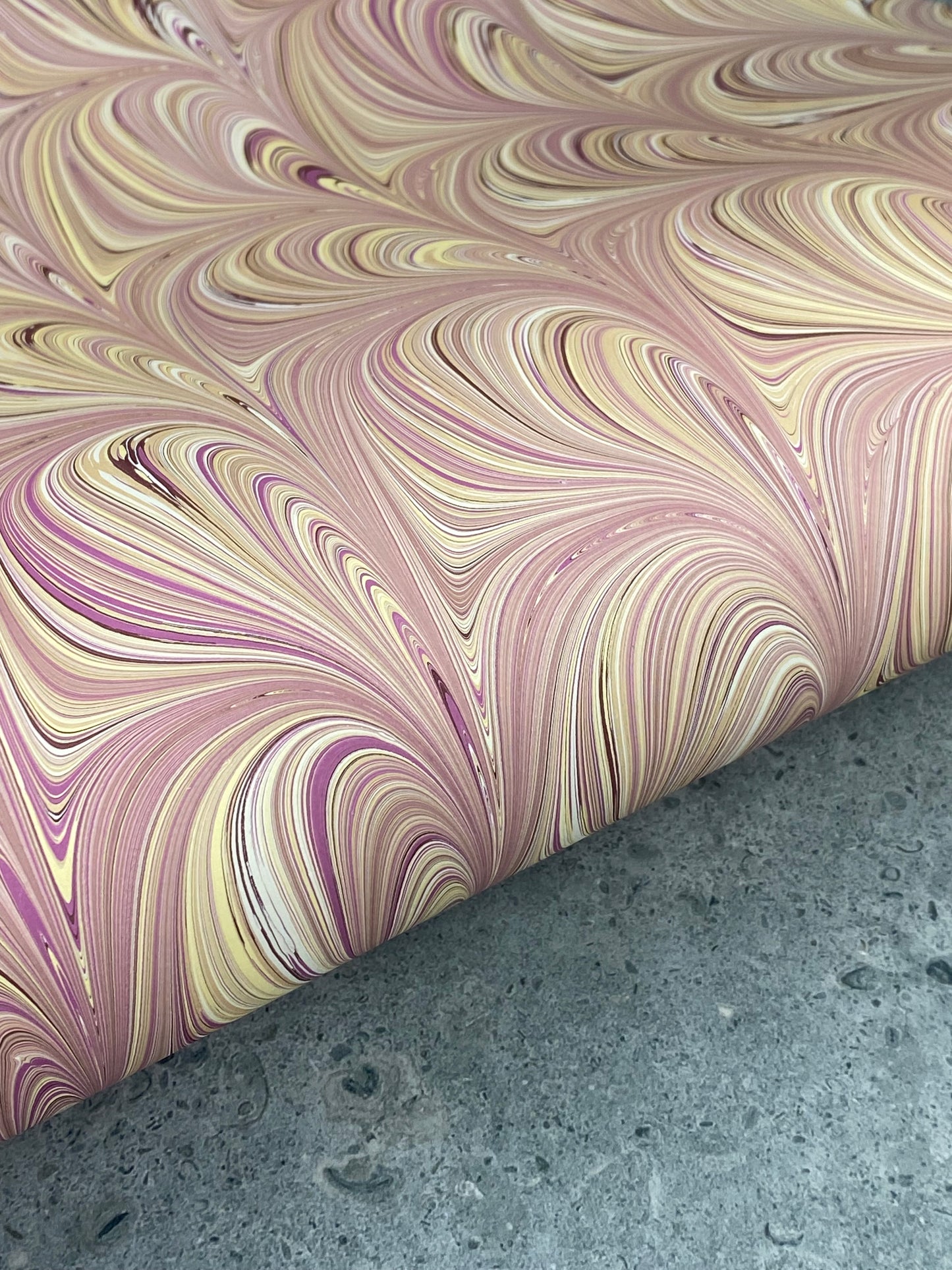Full Sheet Hand-Marbled Paper P183