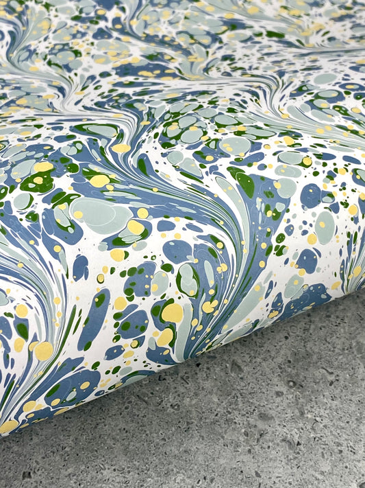 Full Sheet Hand-Marbled Paper P202
