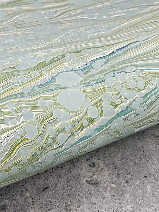 Full Sheet Hand-Marbled Paper P206