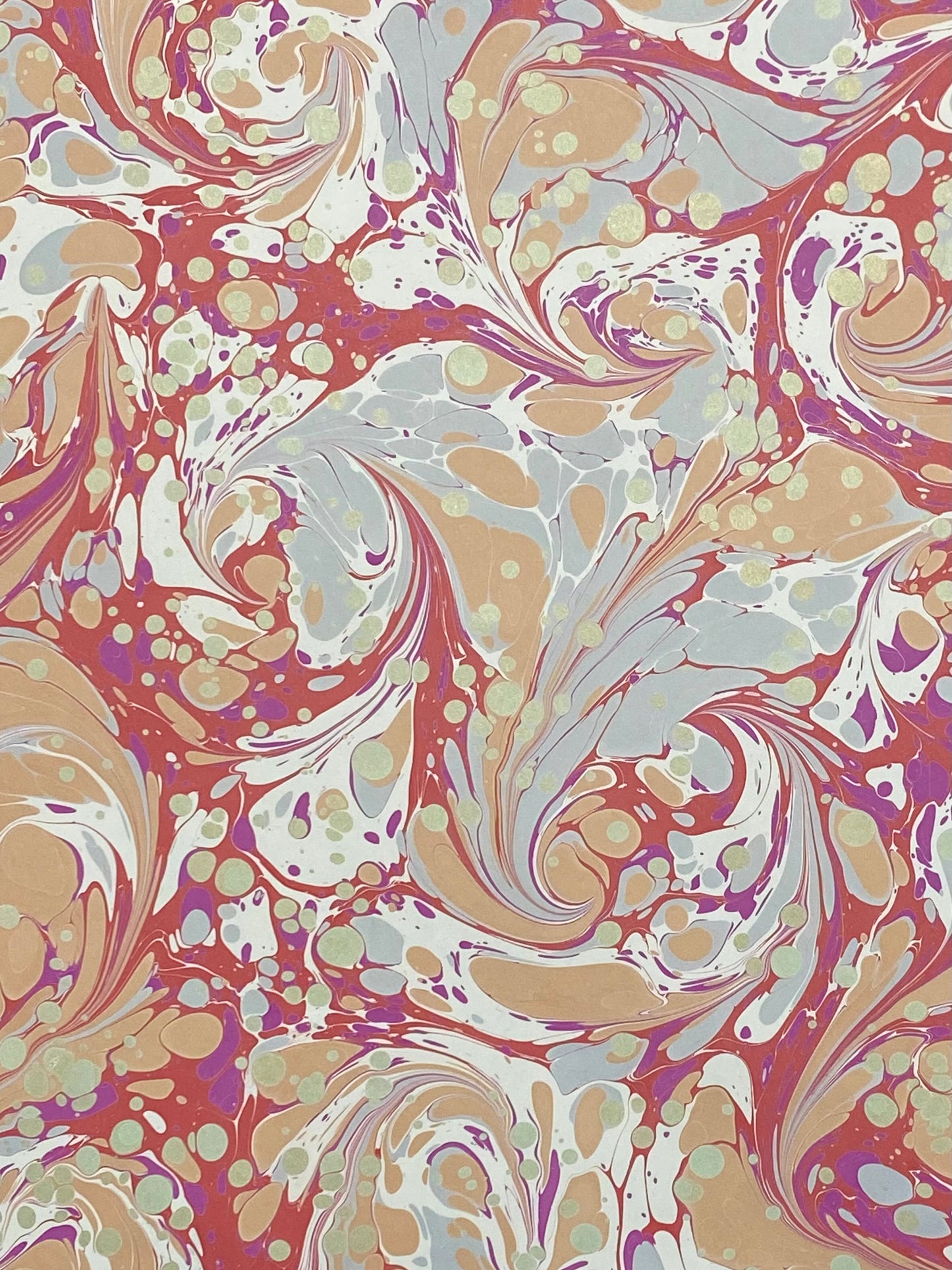Full Sheet Hand-Marbled Paper P226
