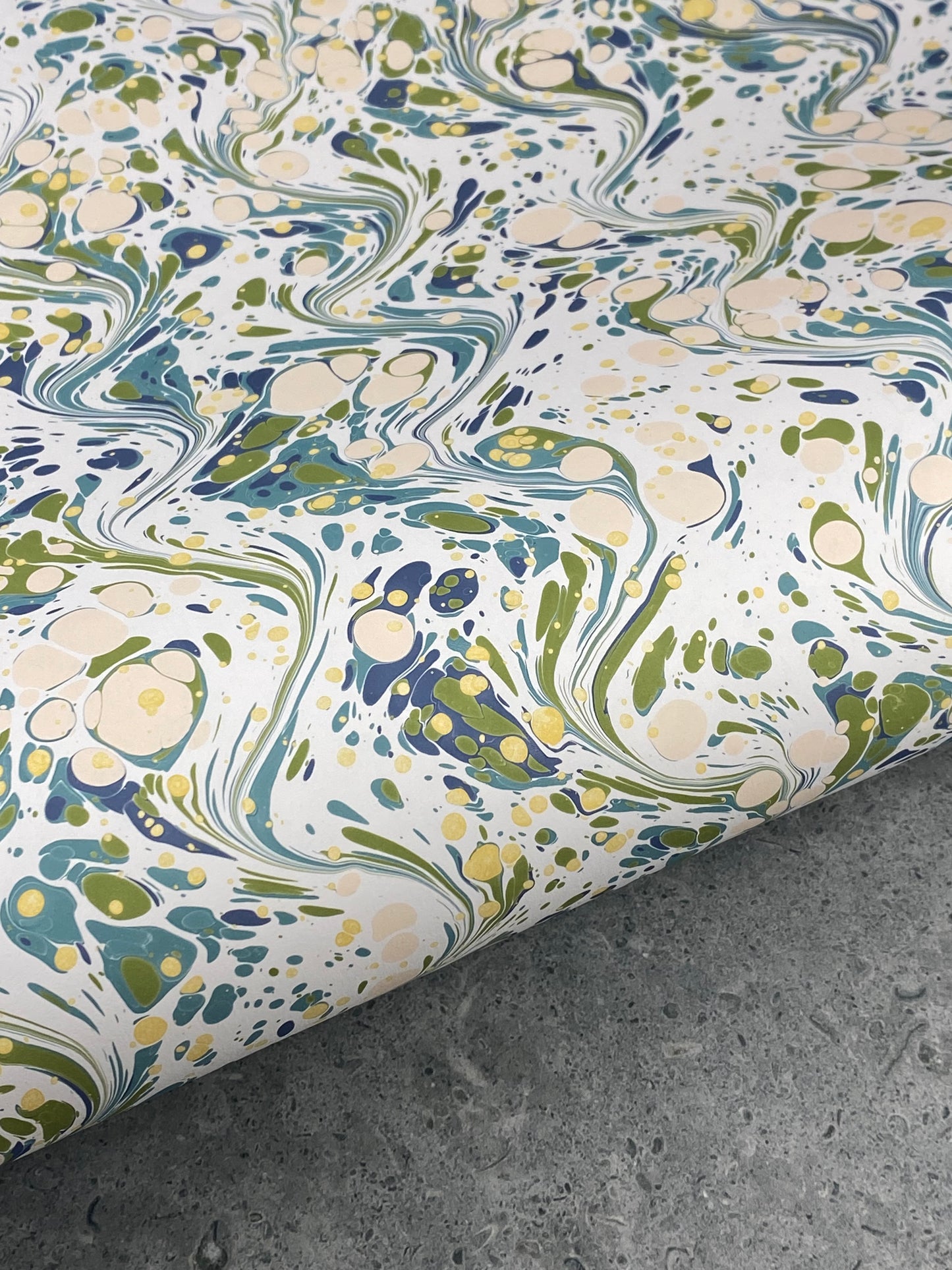 Full Sheet Hand-Marbled Paper P214