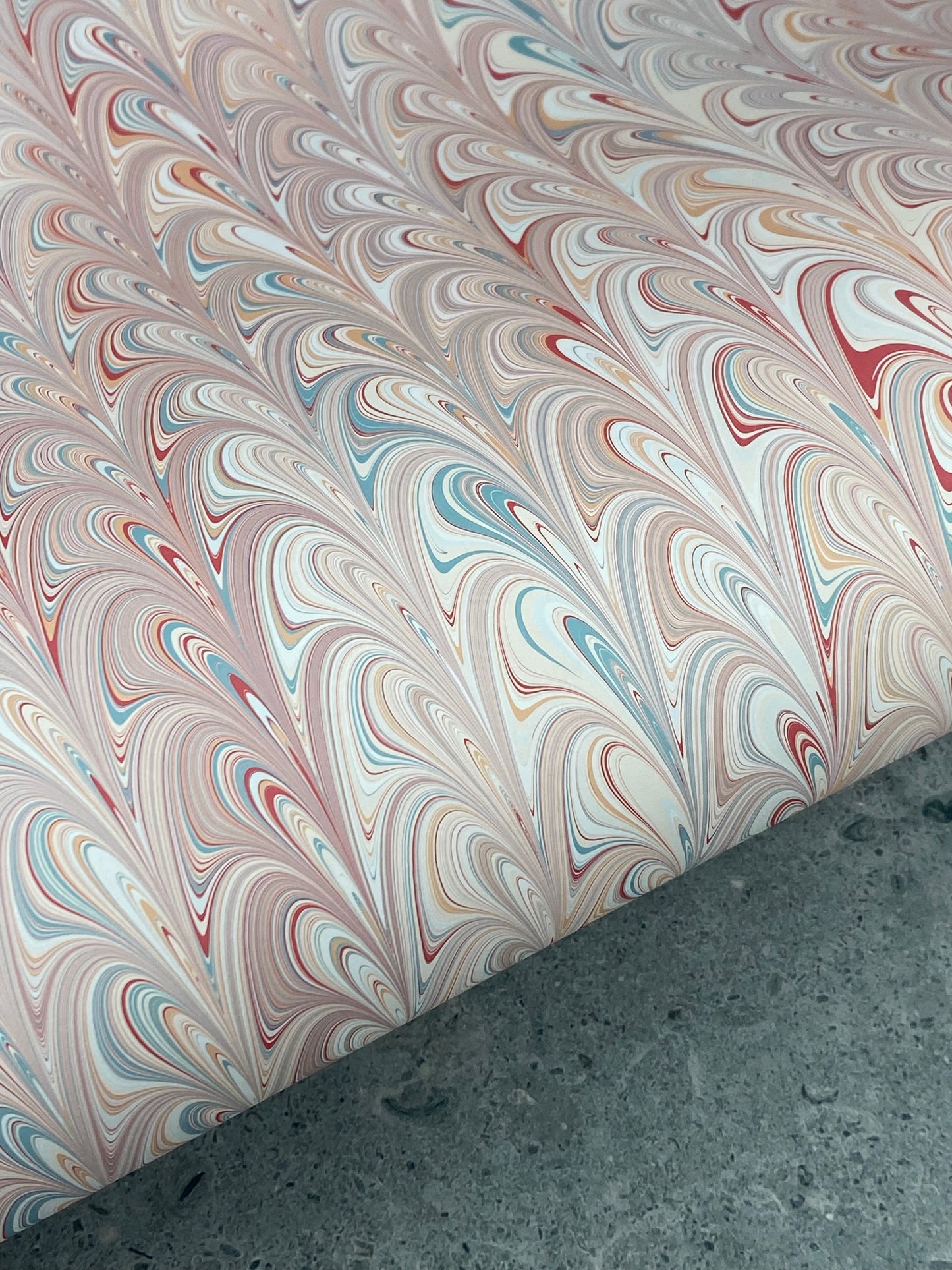 Full Sheet Hand-Marbled Paper P217