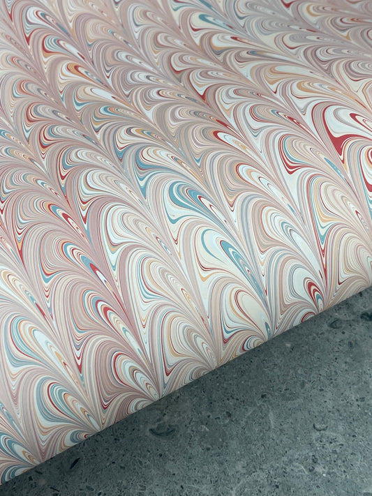 Full Sheet Hand-Marbled Paper P217