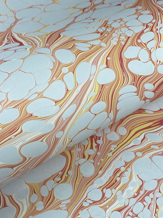 Full Sheet Hand-Marbled Paper P213 - 3 sheets made