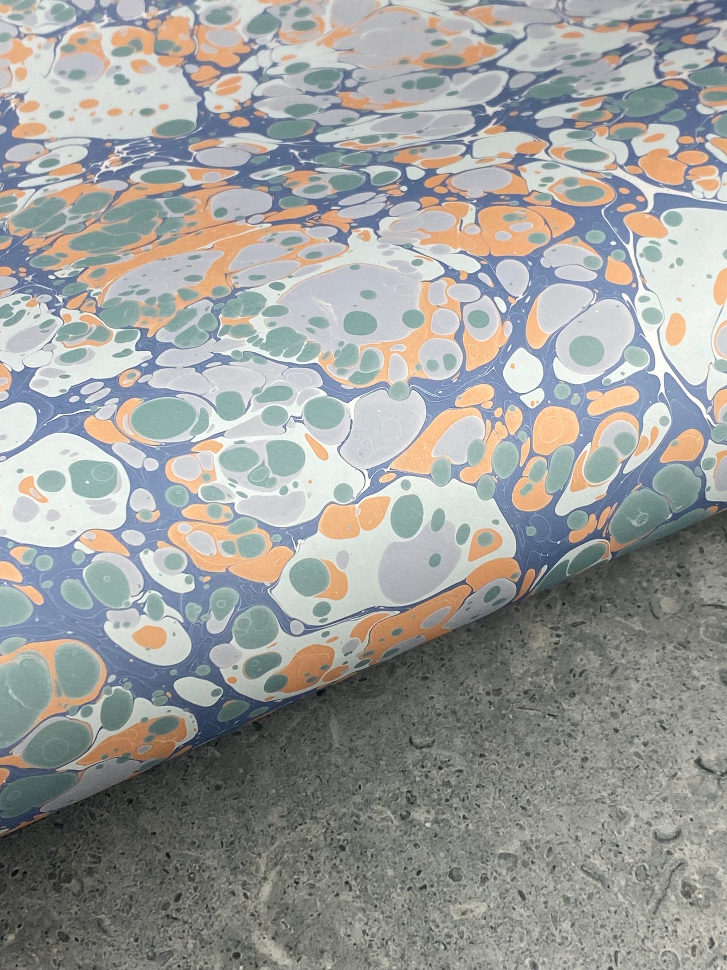 Full Sheet Hand-Marbled Paper P222