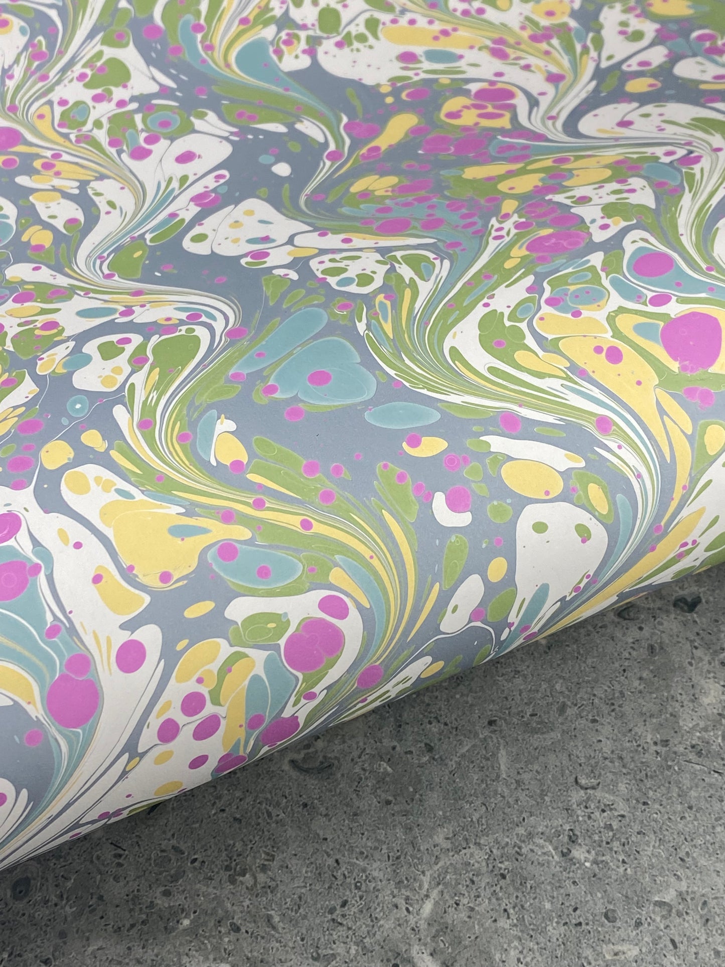 Full Sheet Hand-Marbled Paper P223