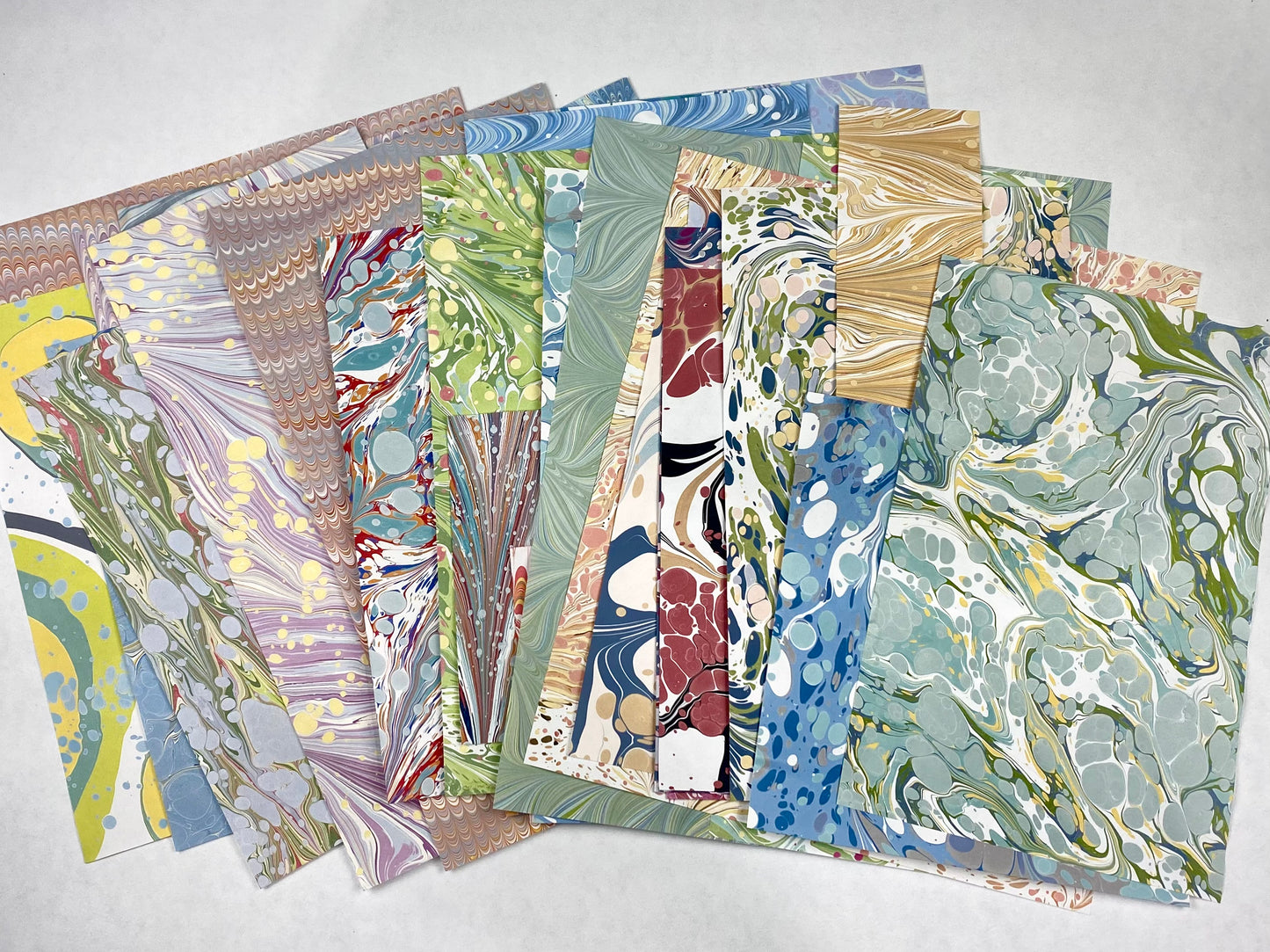Scrap Pack - Hand-marbled paper