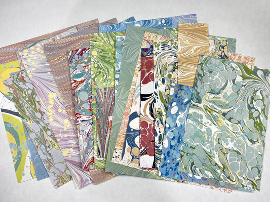 Scrap Pack - Hand-marbled paper