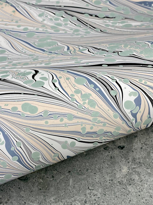 Full Sheet Hand-Marbled Paper P254S