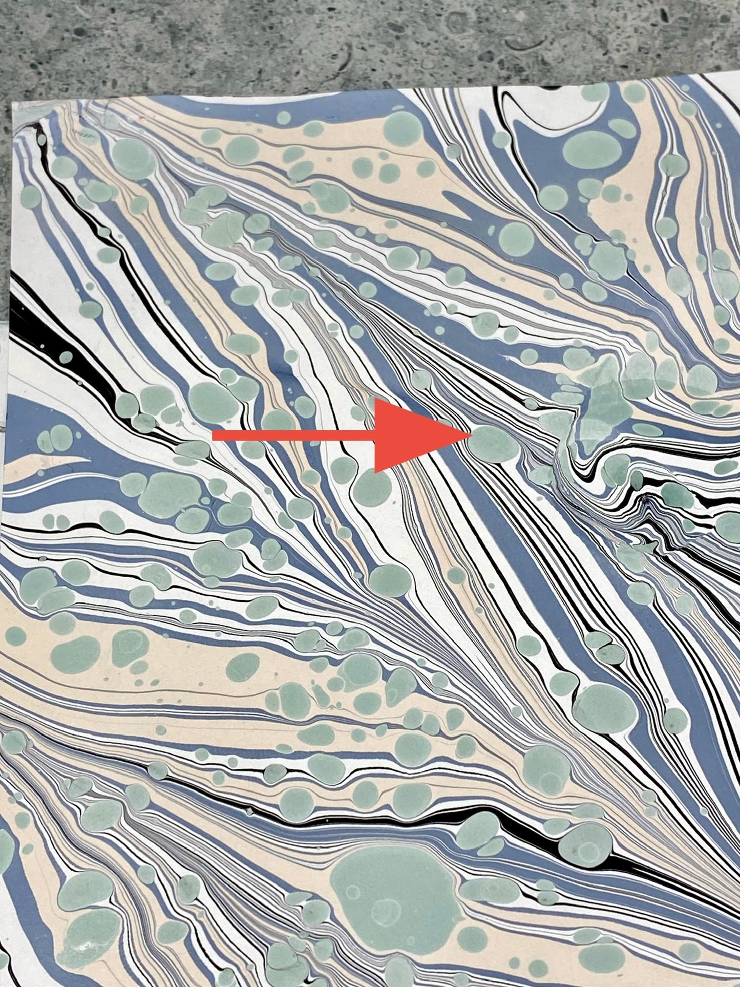 Full Sheet Hand-Marbled Paper P254S