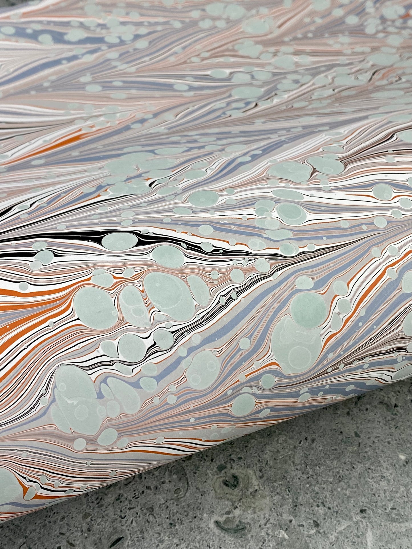 Full Sheet Hand-Marbled Paper P256