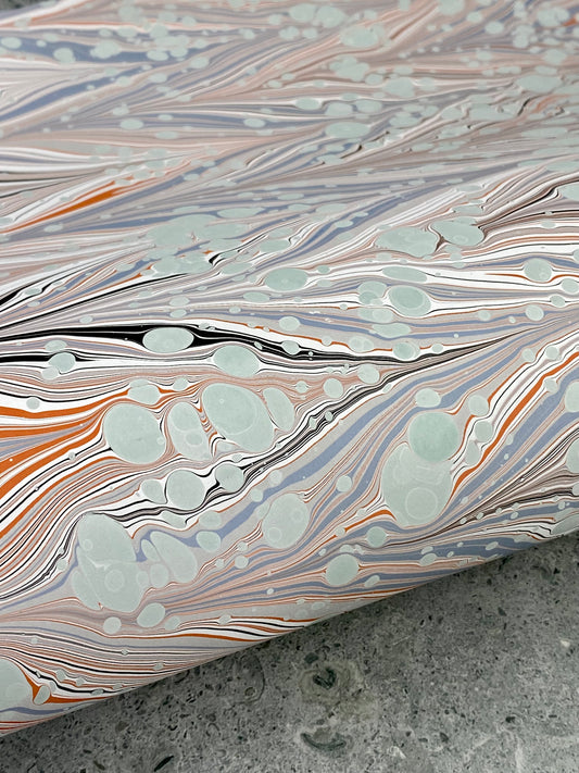 Full Sheet Hand-Marbled Paper P256