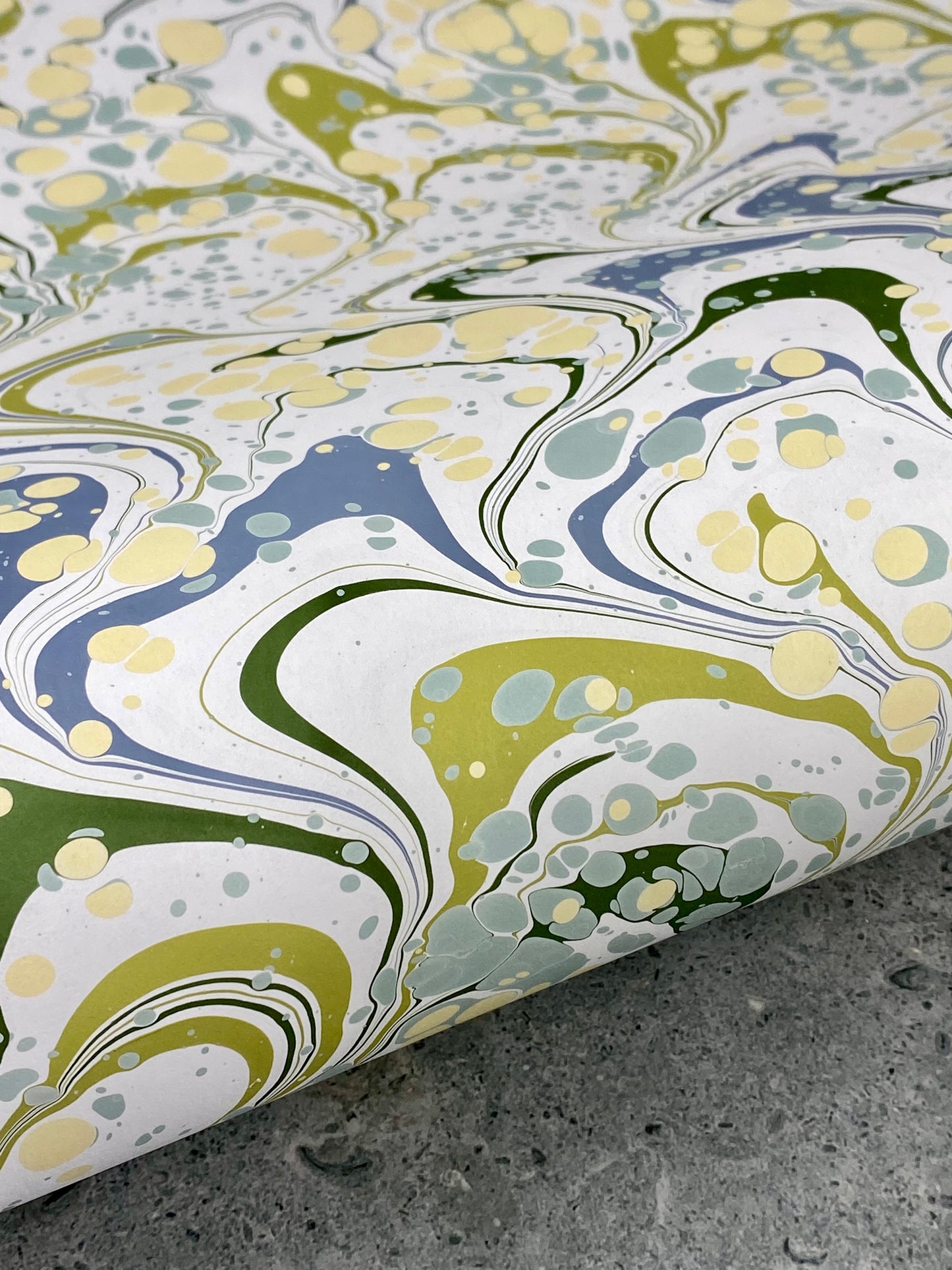 Full Sheet Hand-Marbled Paper P257