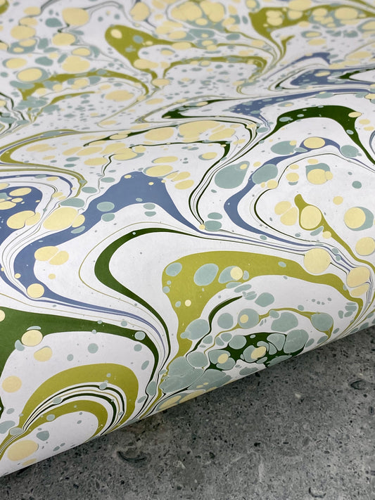 Full Sheet Hand-Marbled Paper P257