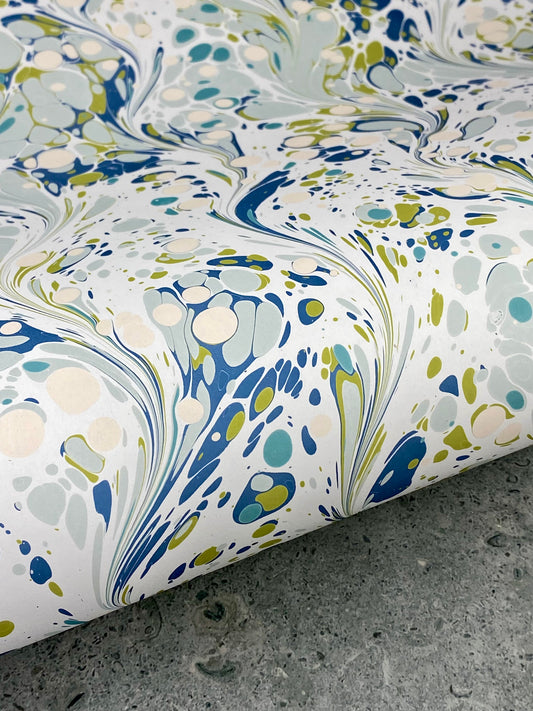 Full Sheet Hand-Marbled Paper P266