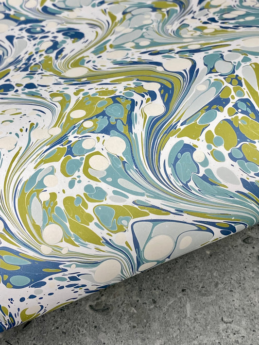 Full Sheet Hand-Marbled Paper P267