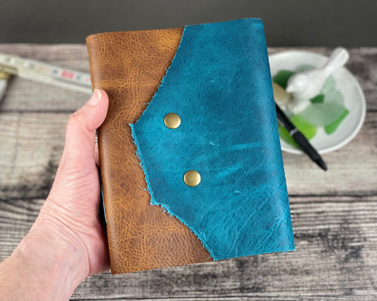 5x7 Leather Journal - "Ripple"