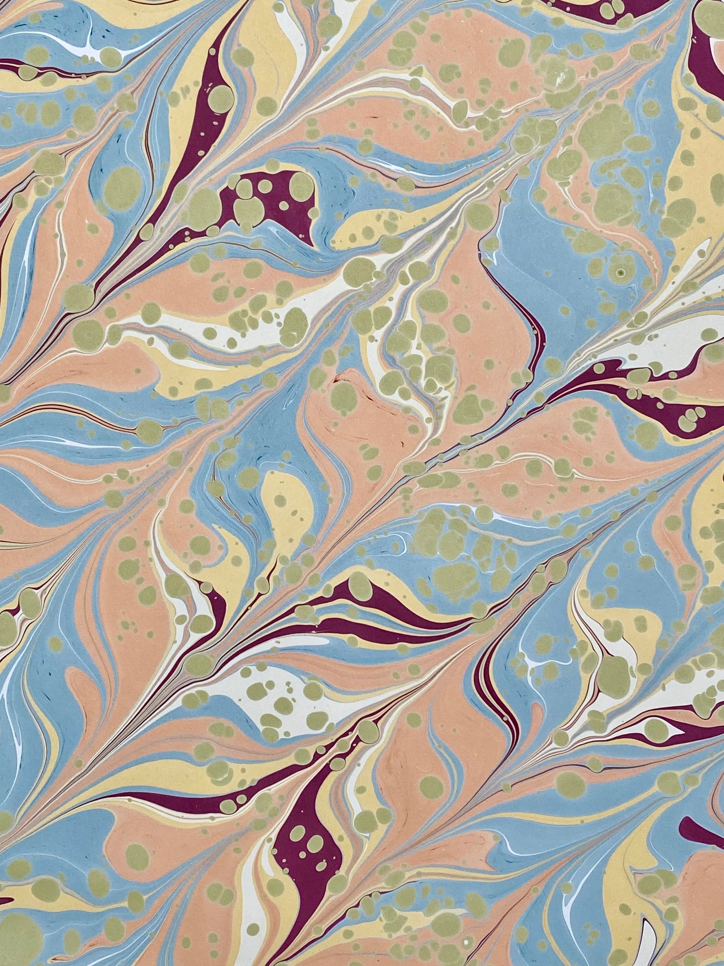 Full Sheet Hand-Marbled Paper P318
