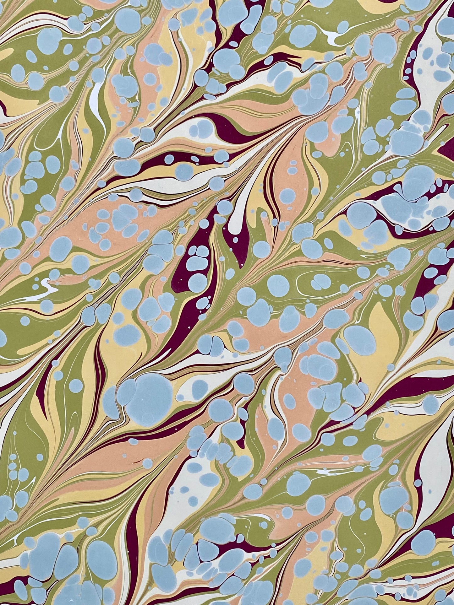 Full Sheet Hand-Marbled Paper P321