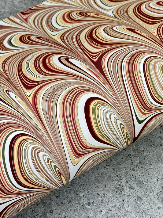 Half-Sheet Hand-Marbled Paper P293H