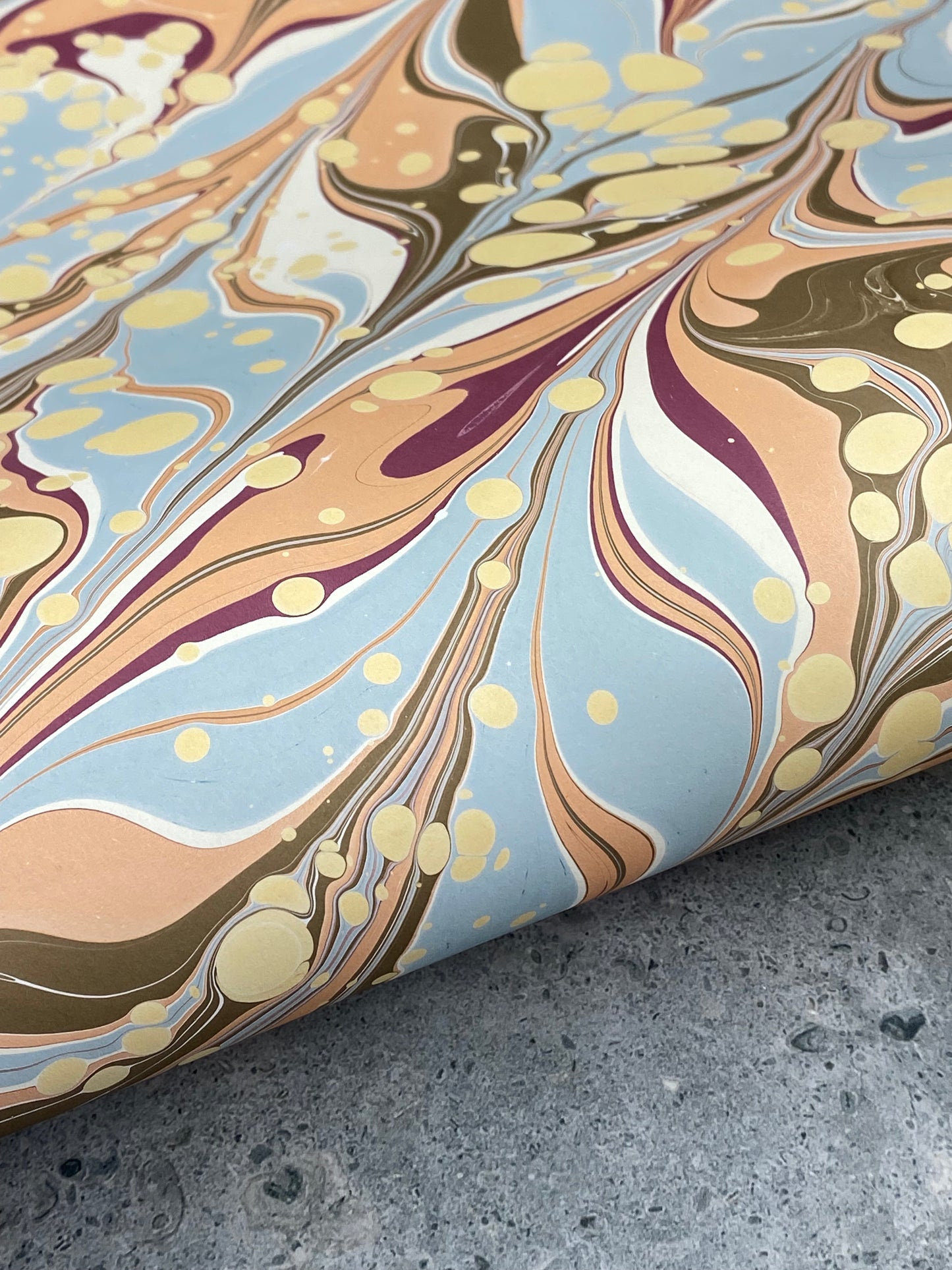 Full Sheet Hand-Marbled Paper P320