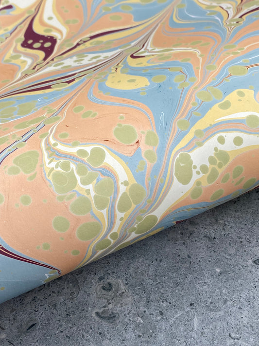 Full Sheet Hand-Marbled Paper P318
