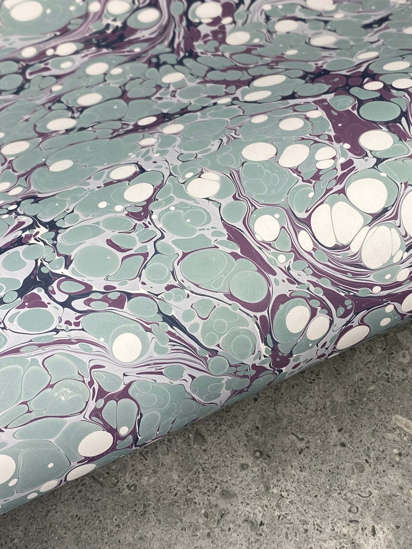 Full Sheet Hand-Marbled Paper P316
