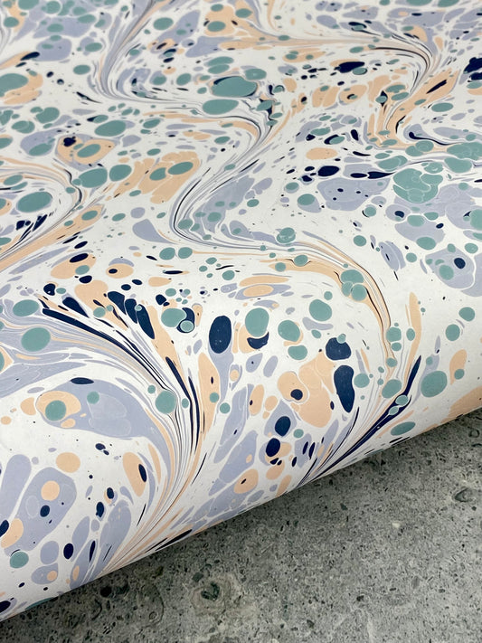 Full Sheet Hand-Marbled Paper P307