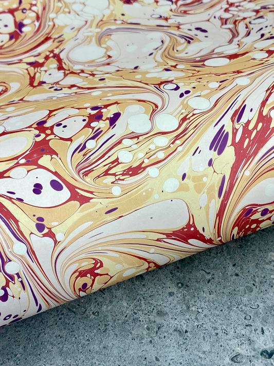 Full Sheet Hand-Marbled Paper P301