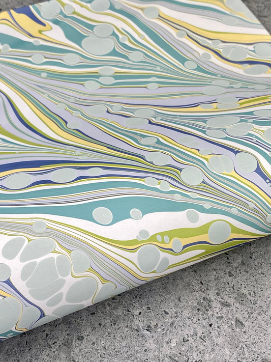 Half-Sheet Hand-Marbled Paper P330H