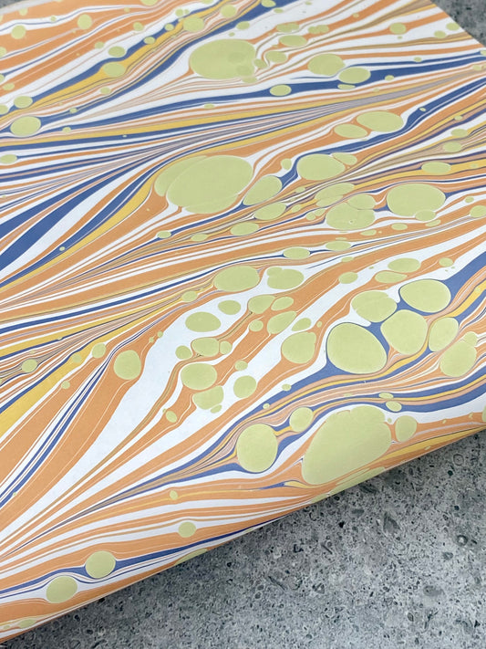 Half-Sheet Hand-Marbled Paper P328H