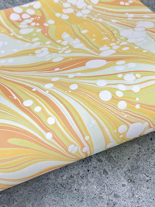 Half-Sheet Hand-Marbled Paper P327H