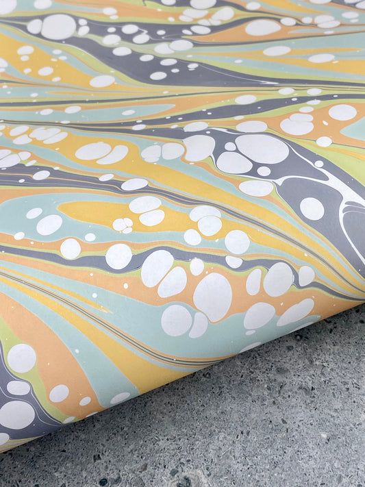 Full Sheet Hand-Marbled Paper P348