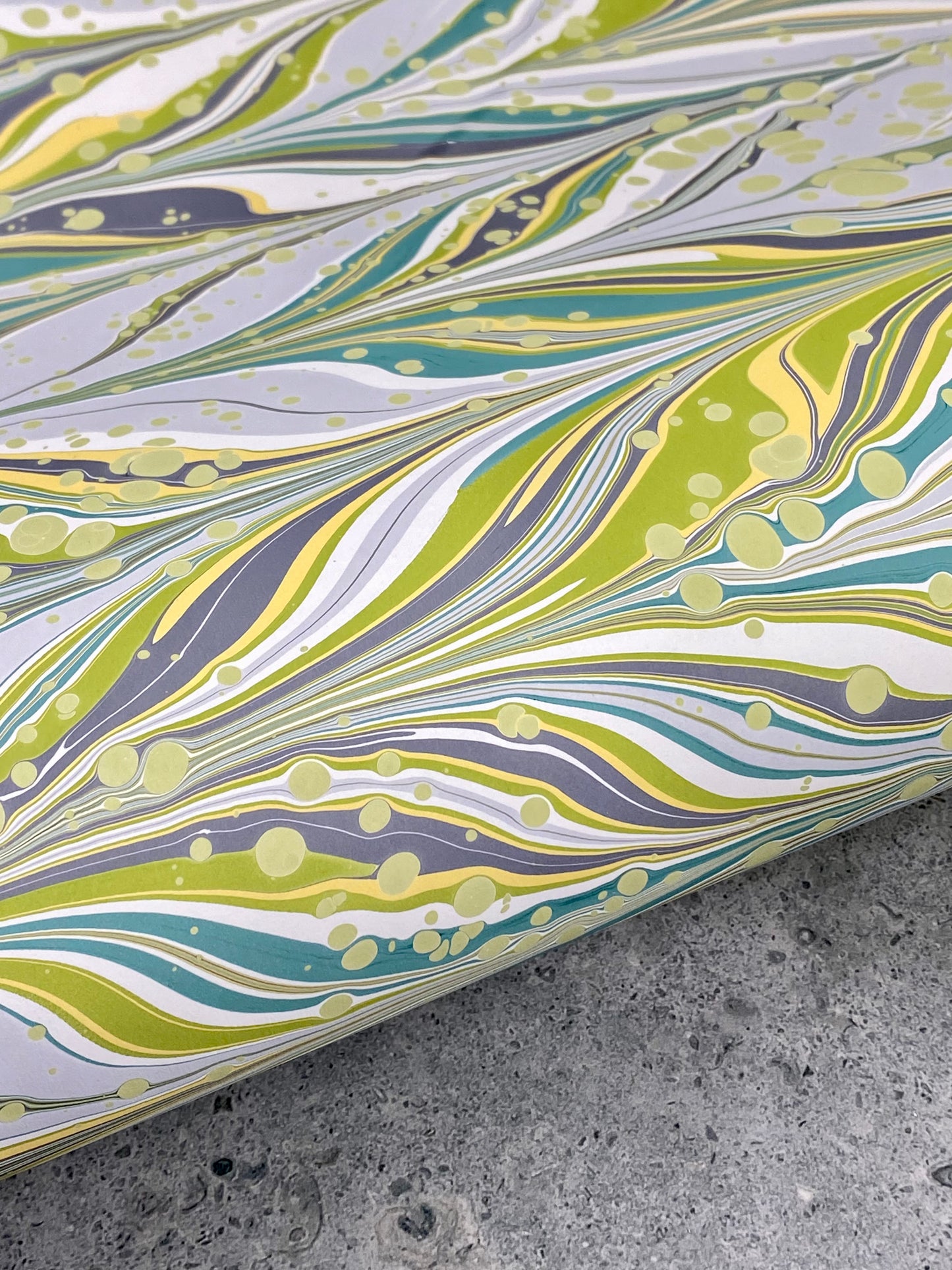 Full Sheet Hand-Marbled Paper P346
