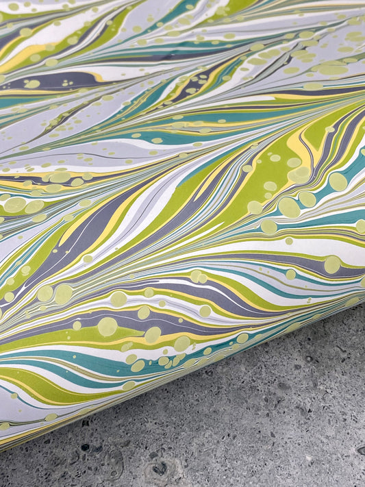 Full Sheet Hand-Marbled Paper P346